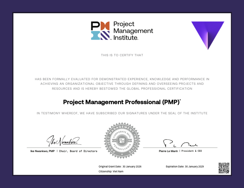 PMI Certification (PMP)
